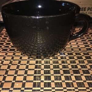Large black coffee mug